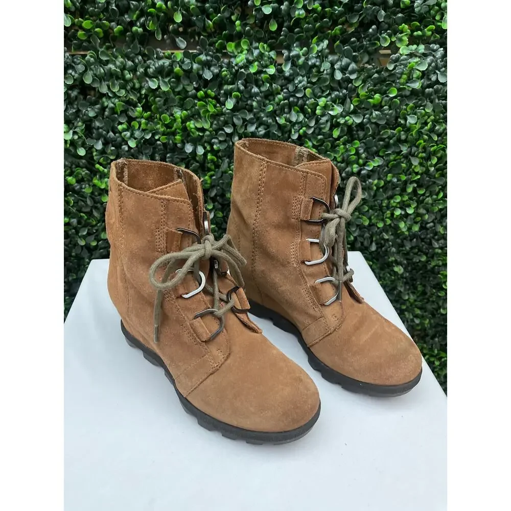 Sorel Wedge Ankle Boot Leather Lace up, Women’s Size 5